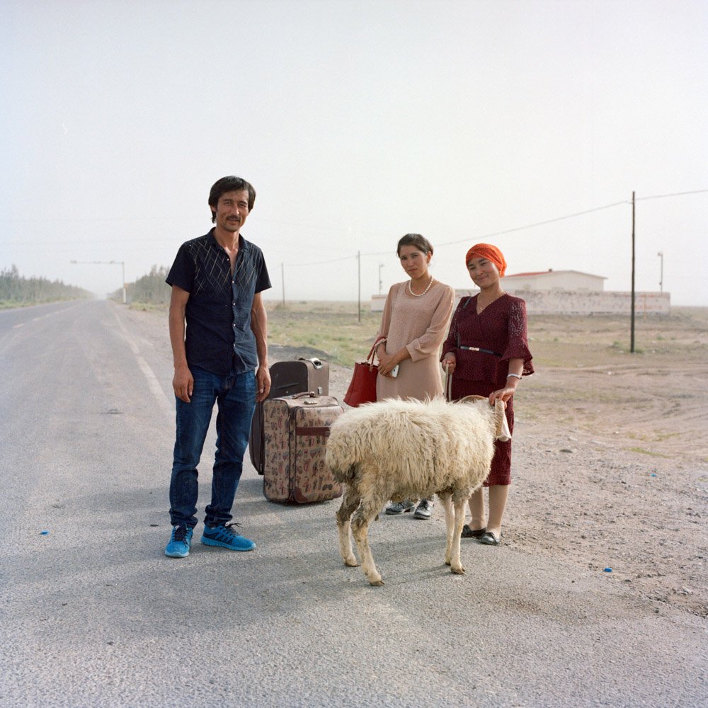 color photo of a Uyghur family by Boyuan Zhang