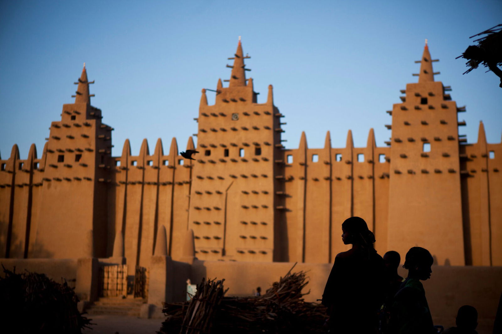 The Great Mosque, Djenné, Mali at sunrise