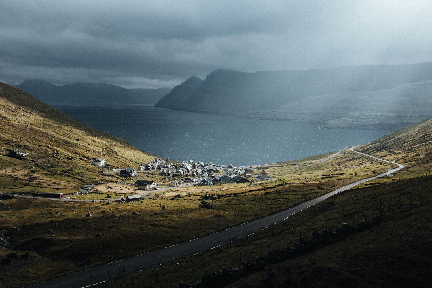 Landscape color photo by Hannes Becker, Funningur, the Oldest village on the Faroe Islands