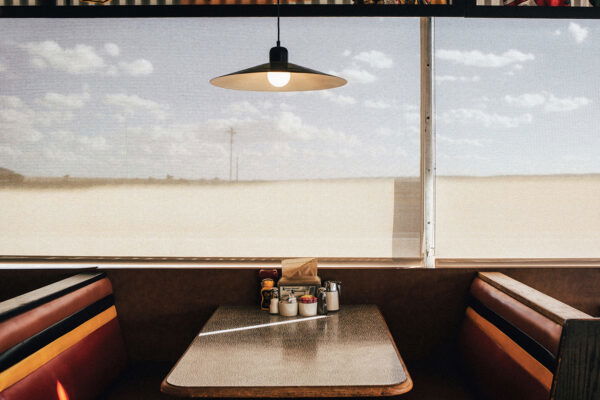 Color photo by Arnaud Montagard, diner. From the Road Not Taken