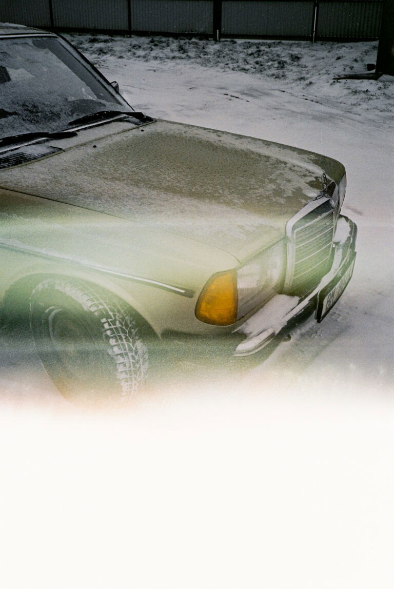 Documentary photography by Tomislav Marcijuš, car, snow, Baranja Dreaming