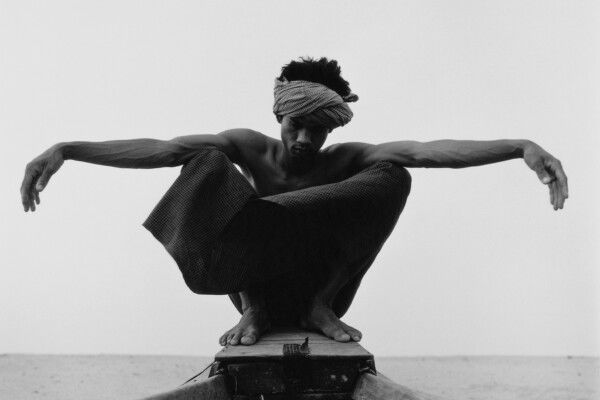 Black & white portrait photography by Monica Denevan. Fisherman, Burma