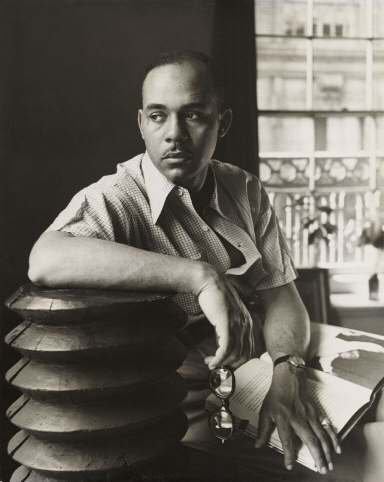 Black & white portrait by Ralph Ellison. African American man