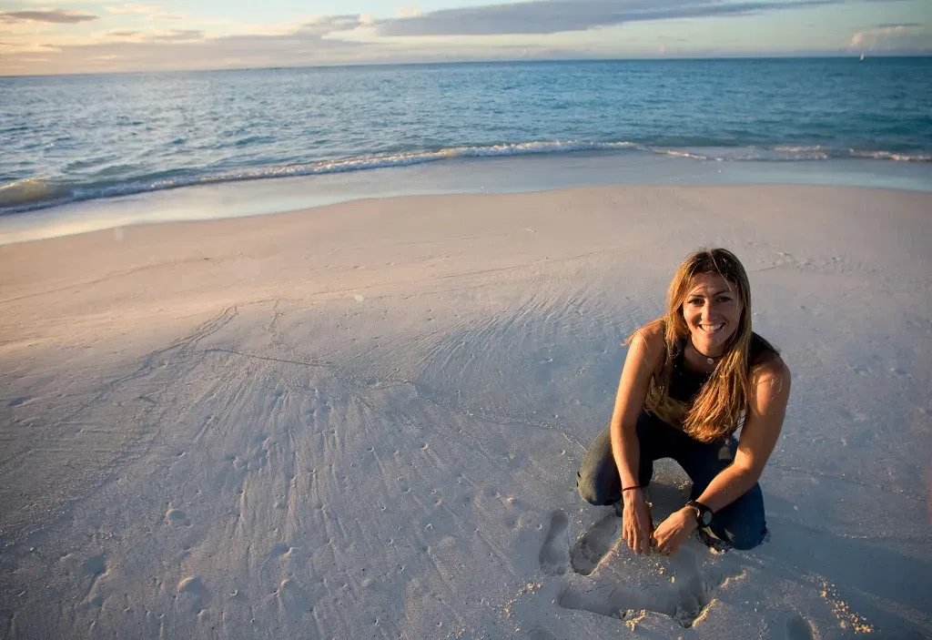 Portrait of Jody MacDonald on the beach