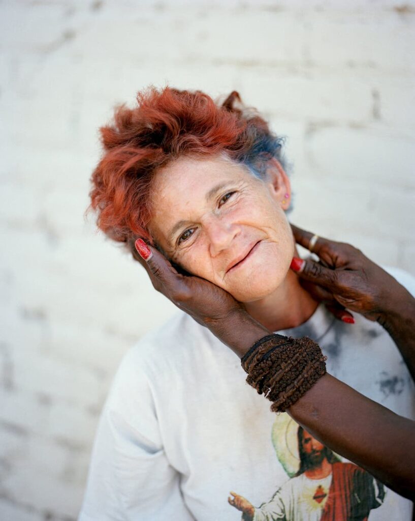 Portrait of a woman with red hair by Gregory Halpern from the book ZZYZX