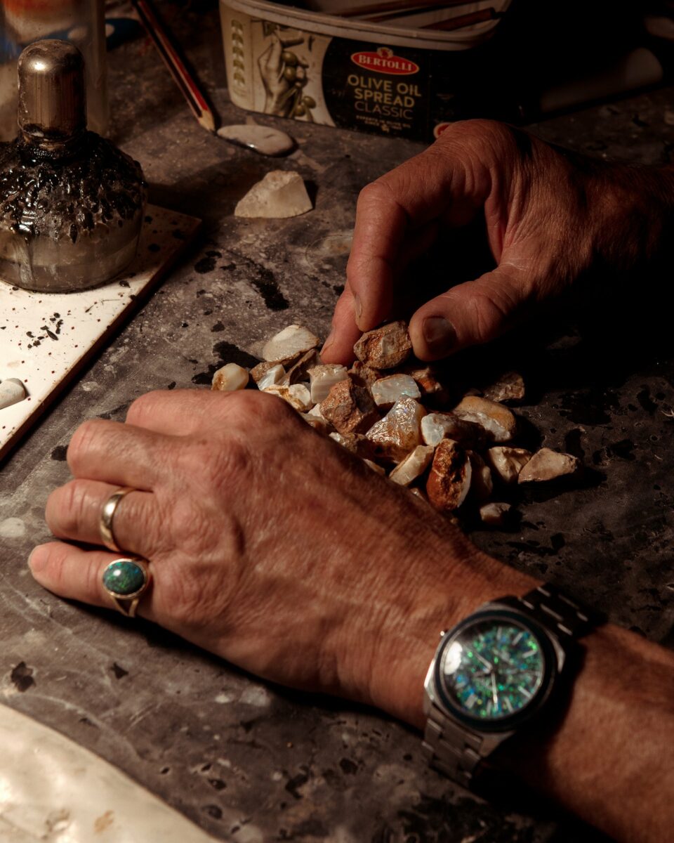 Documentary photography by Mattia Panunzio. Portrait of a man with Opal ring