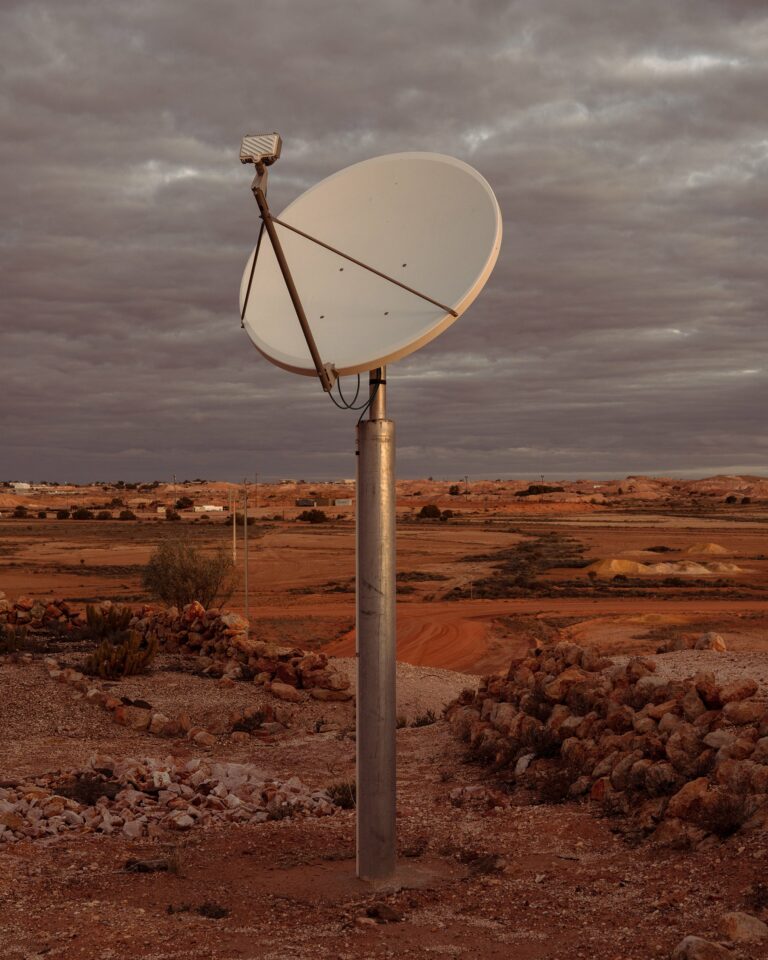 Documentary photography by Mattia Panunzio. Satellite in a desert