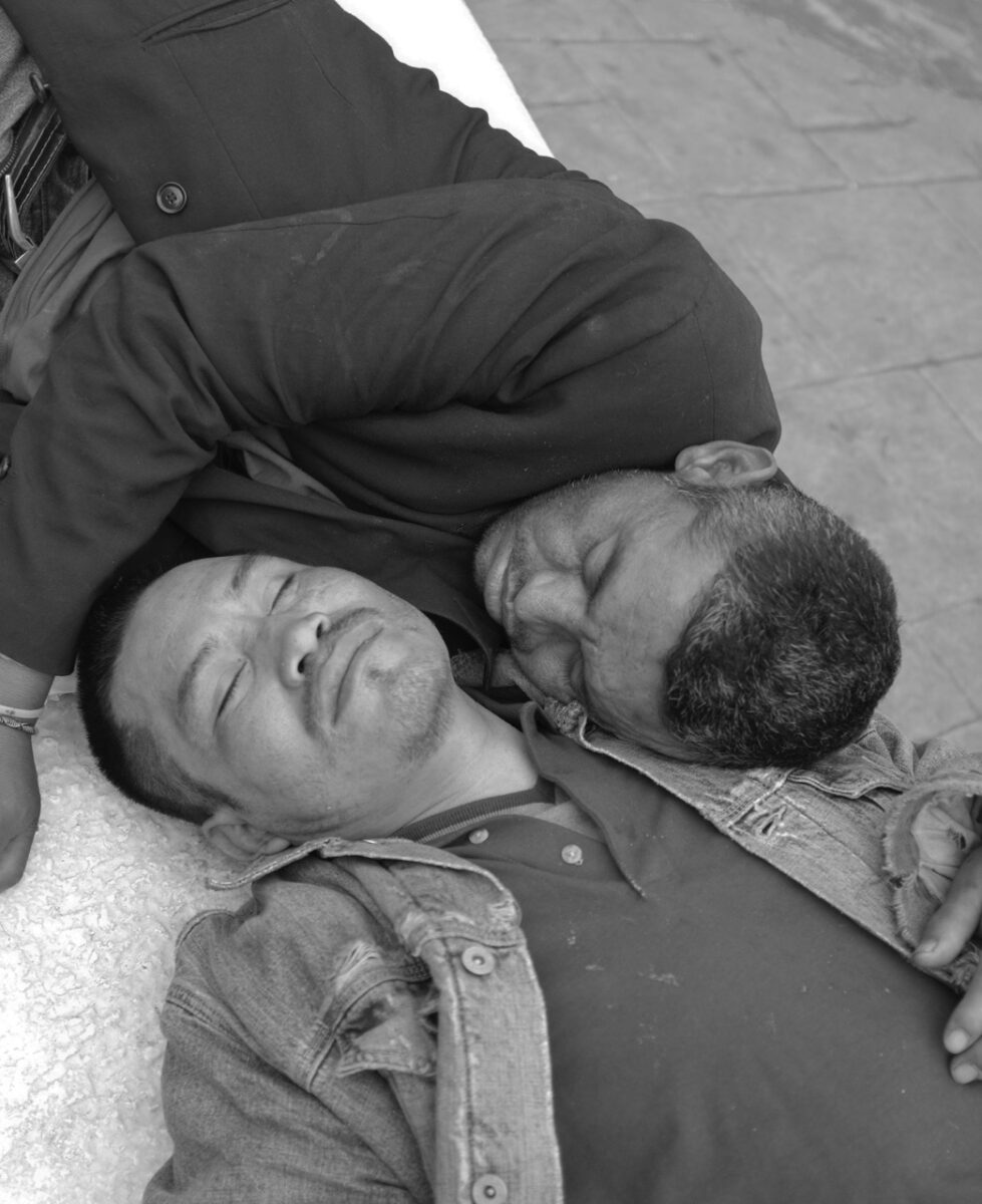 Black & white photo of two men sleeping by Juan Miguel Ramírez-Suassi