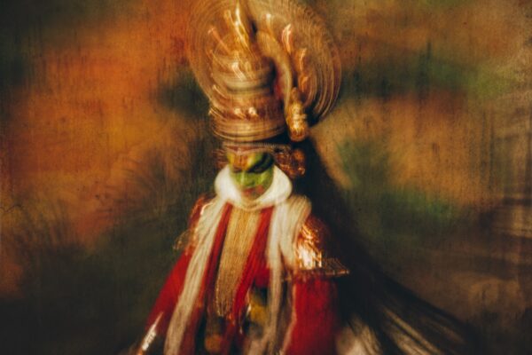 abstract fine art color photo of traditional Kathakali show by Thaddäus Biberauer