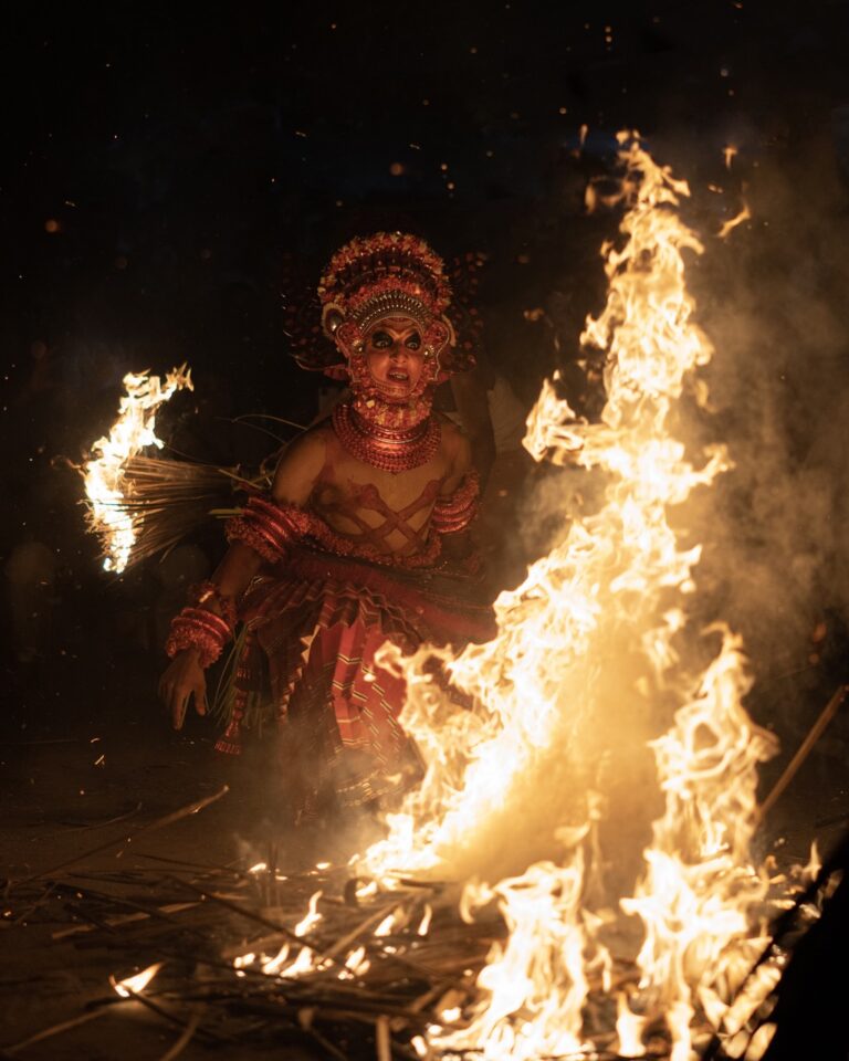 Color travel photography by Mahendra Bakle. A ceremony with fire