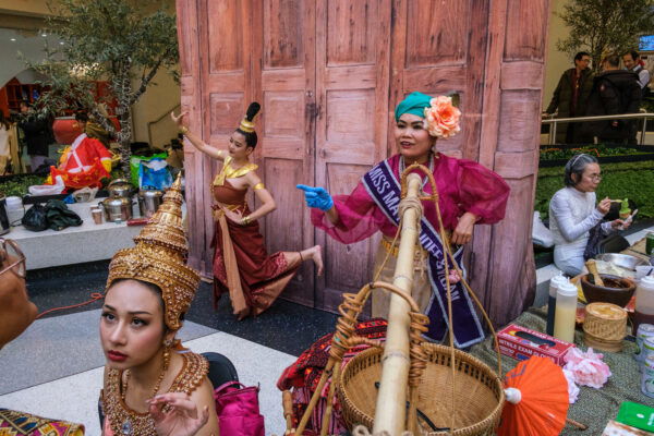 color street photo of Thai performers in NYC by Sai Min Htet Oo