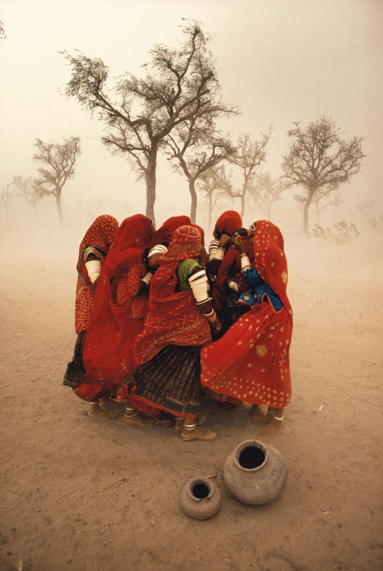 color photo of a Dust Storm, Rajasthan, India, 1983 by Steve McCurry