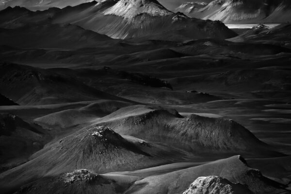 black and white medium format landscape photo of Central Highlands of Iceland by Matthieu Gelissen